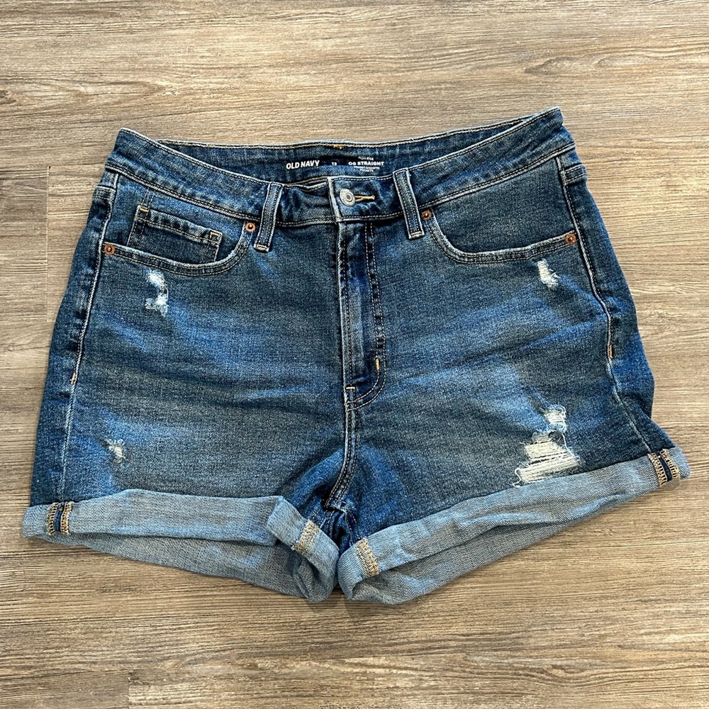 Old Navy Women's Distressed Blue Jean Shorts